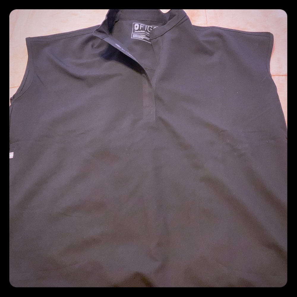 FIGS Black Rafaela Top